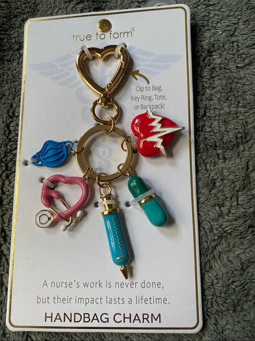 BNWT True to Form Nurse’s Keychain/Bag Charm
